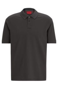 HUGO - Cotton-piqué polo shirt with logo print