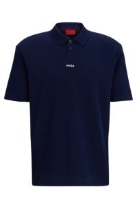 HUGO - Cotton-piqué polo shirt with logo print