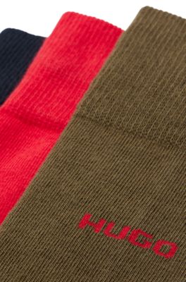 Paquete de tres pares de calcetines de largo est&aacute;ndar con logos, Fantas&iacute;a