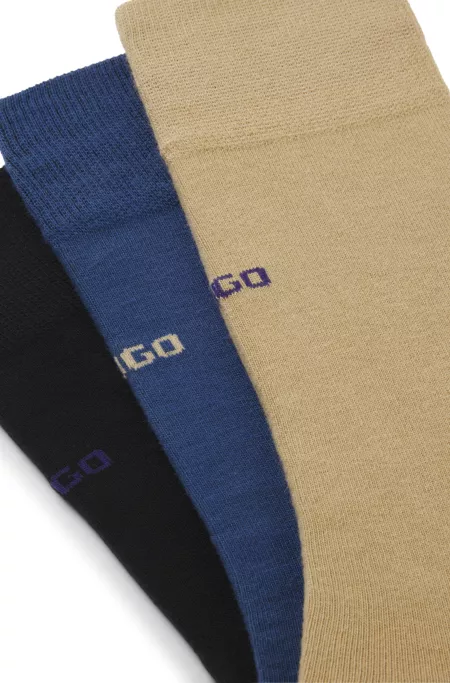Three-pack of logo socks in a regular length