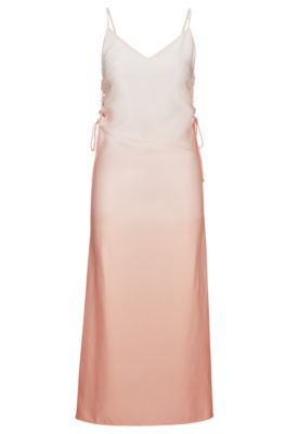 HUGO - Degradé-print slip dress in soft satin