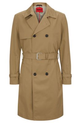 HUGO Water repellent trench coat with belted closure