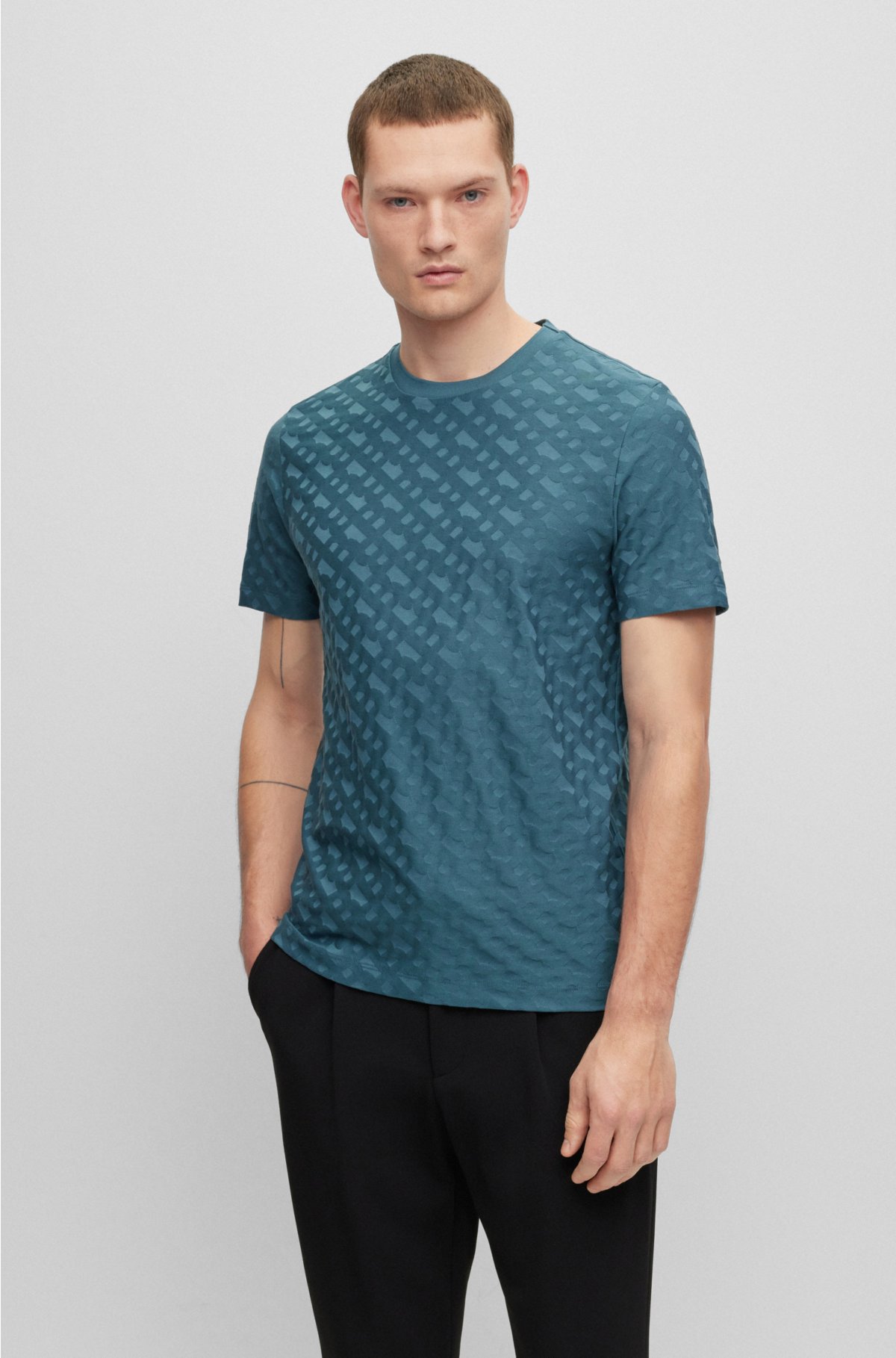 Monogram Cotton Pique T-Shirt - Ready-to-Wear