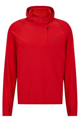 Hugo boss hooded sweatshirt store with logo and reflective detailing