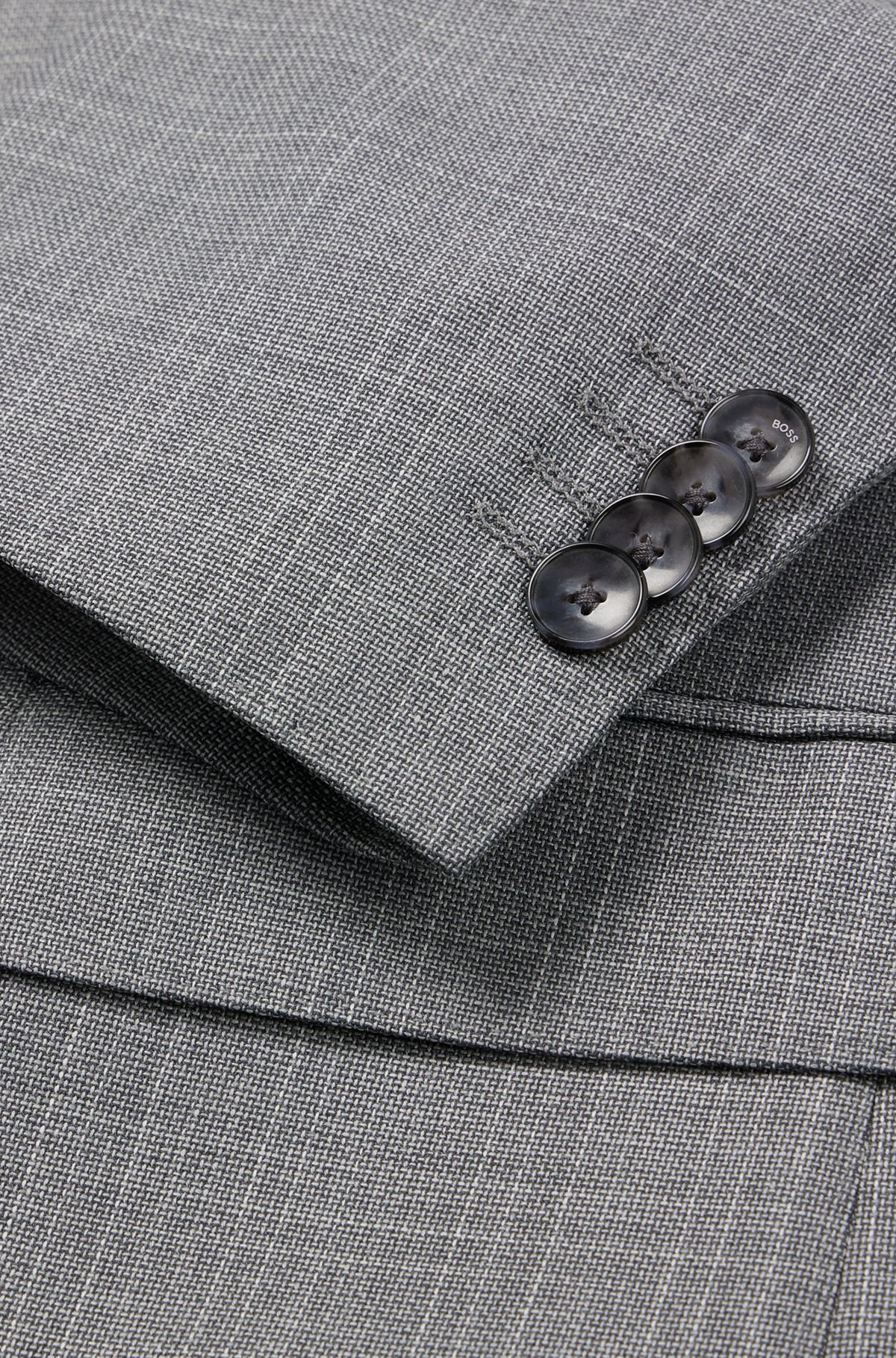 BOSS - Regular-fit three-piece suit in virgin-wool serge BOSS - Regular-fit three-piece suit in virgin-wool serge