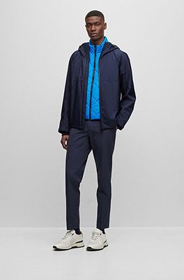 Water-repellent regular-fit jacket with quilted vest