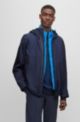 Water-repellent regular-fit jacket with quilted vest, Dark Blue