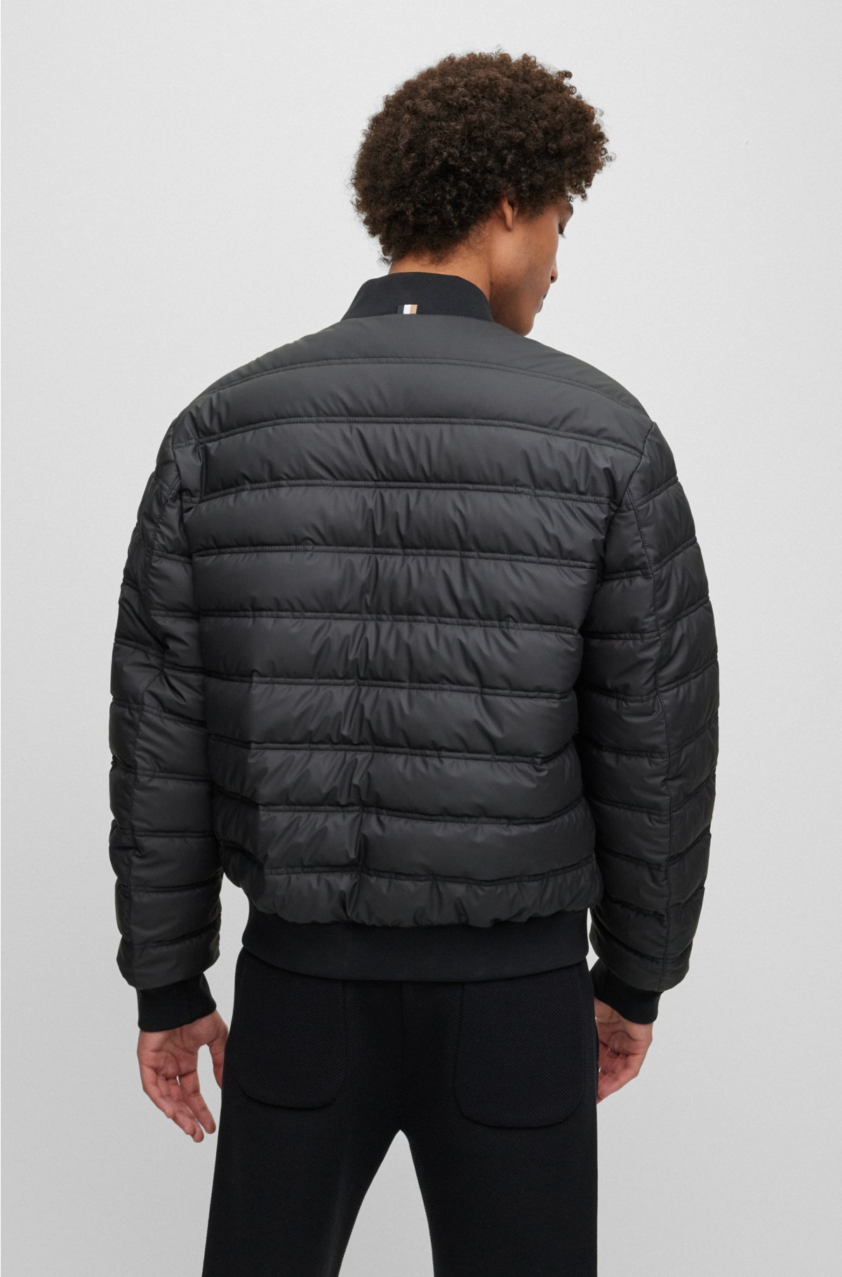 BOSS - Water-repellent puffer jacket with two-way zip
