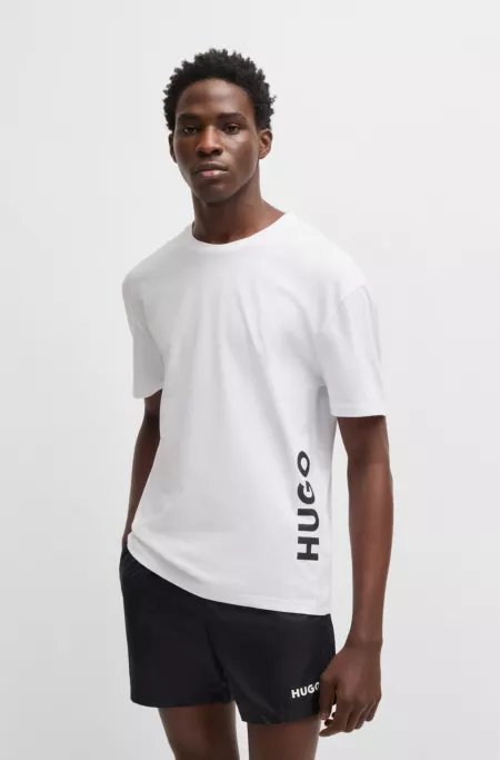 Cotton-jersey T-shirt with SPF 50+ UV protection