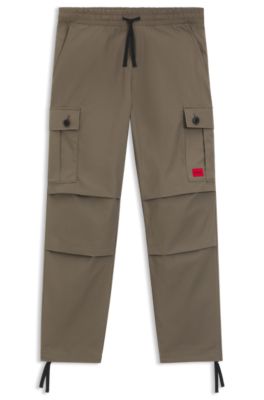 Pantalones cargo slim fit en algod&oacute;n antidesgarros, Gris