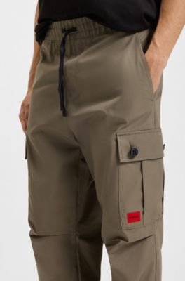 Pantalones cargo slim fit en algod&oacute;n antidesgarros, Gris