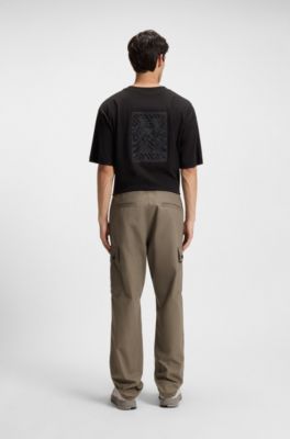 Pantalones cargo slim fit en algod&oacute;n antidesgarros, Gris