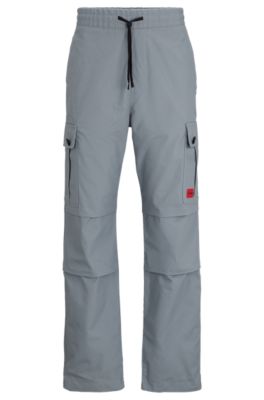 HUGO - Regular-fit cargo trousers in ripstop cotton