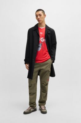 Pantalones cargo slim fit en algod&oacute;n antidesgarros, Cal