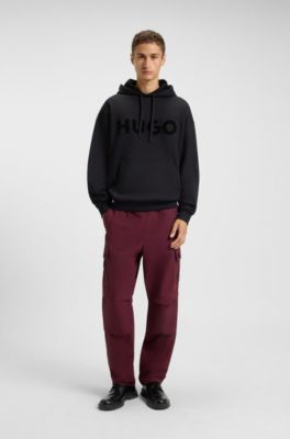 Pantalones cargo slim fit en algod&oacute;n antidesgarros, Rojo oscuro