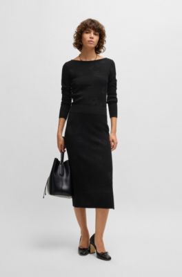 Tube skirt knitted jacquard