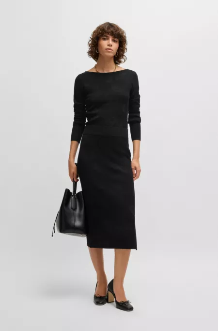 Tube skirt in knitted jacquard