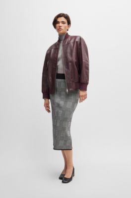 Falda tubo en jacquard de punto, Fantas&iacute;a