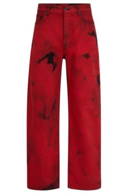 Deep Red Colossus Jeans