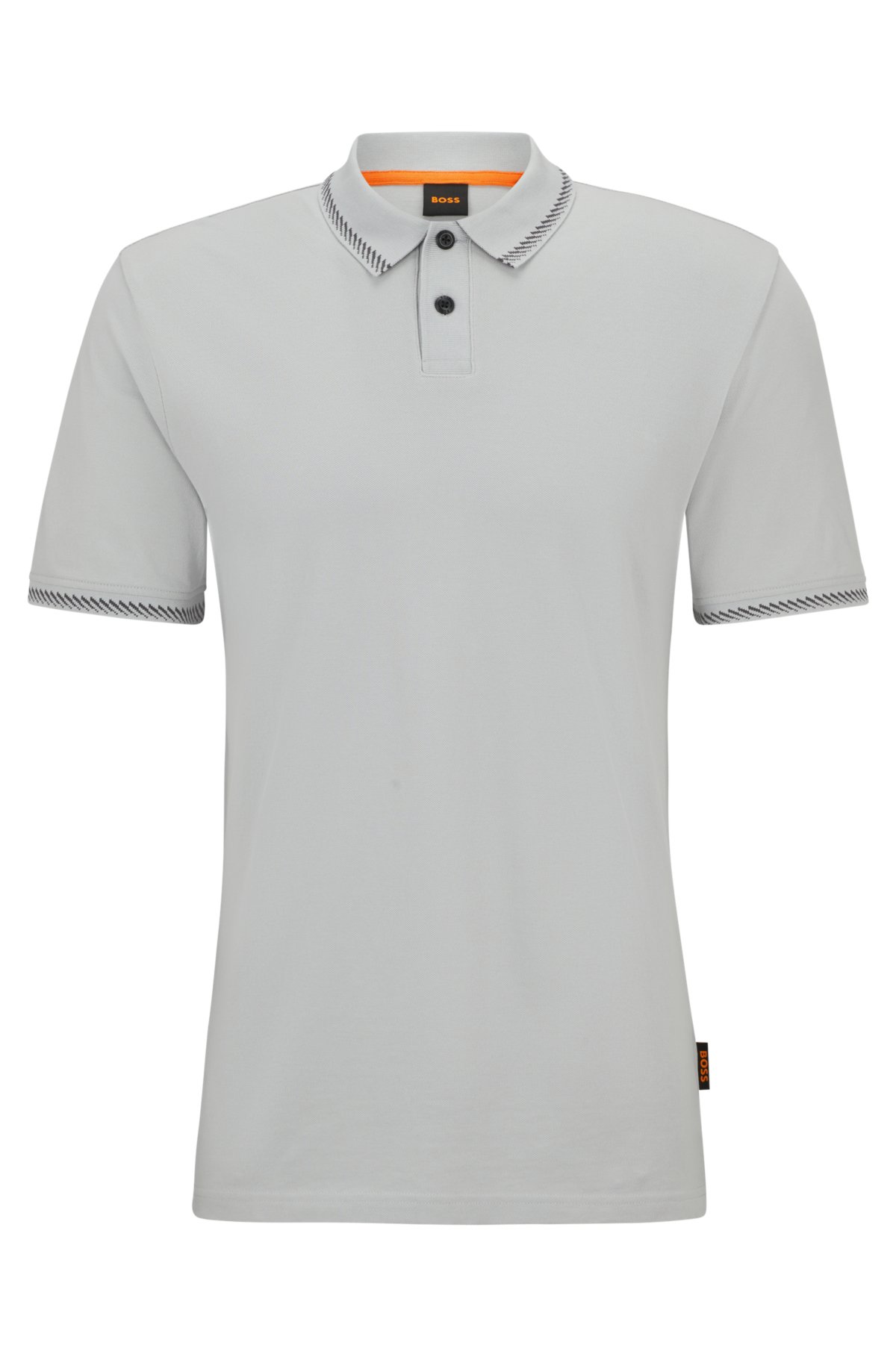 - Cotton-piqué polo shirt with contrast details