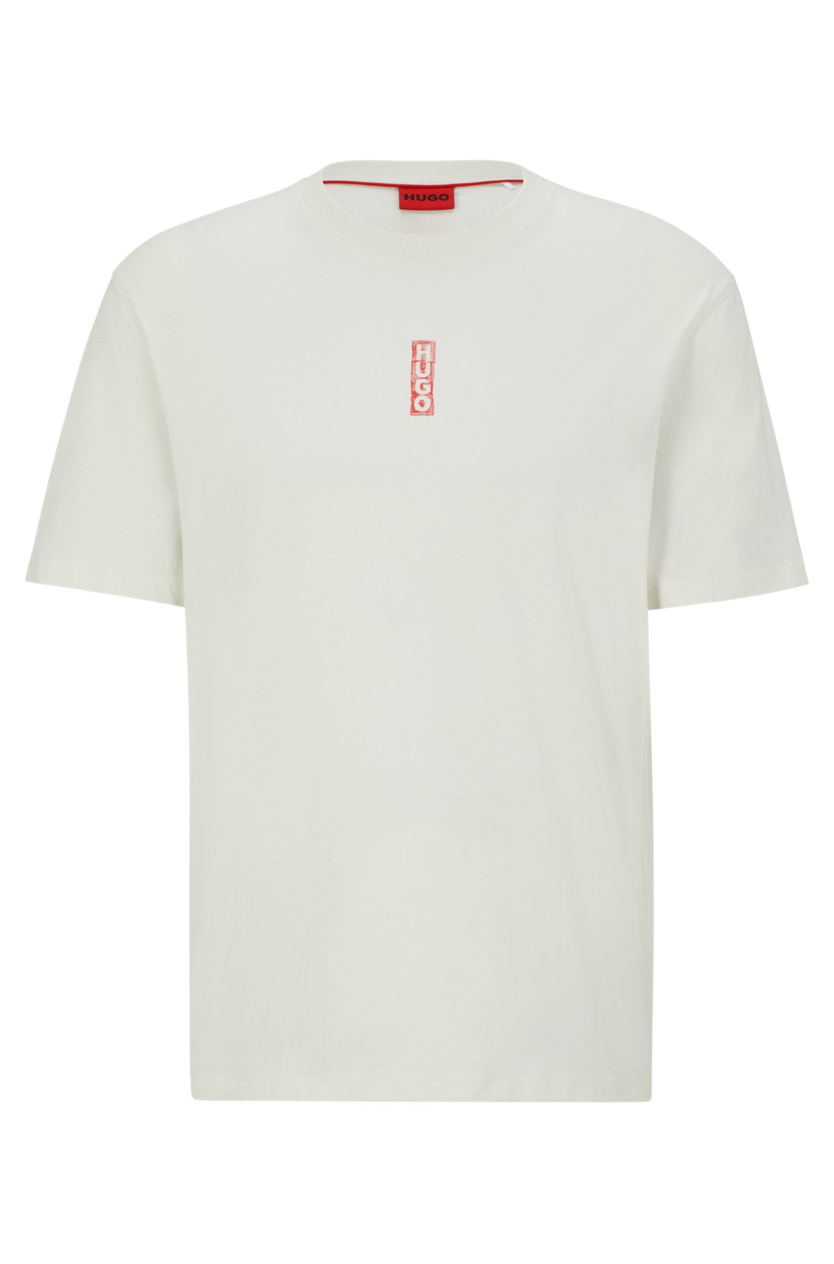 Cotton-jersey T-shirt with marker-inspired logos, Light Green