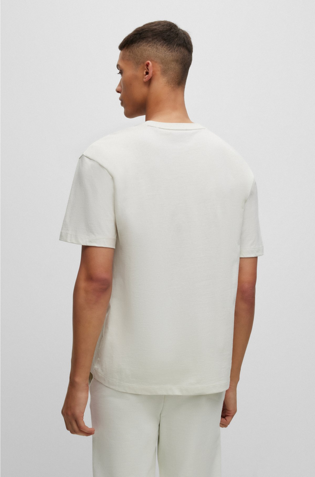 ASOS DESIGN jersey slim short in white with grafitti text print - part of a  set
