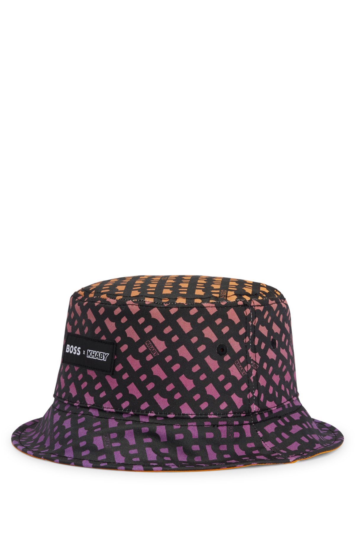 BOSS - BOSS x Khaby reversible bucket hat with all-over monograms