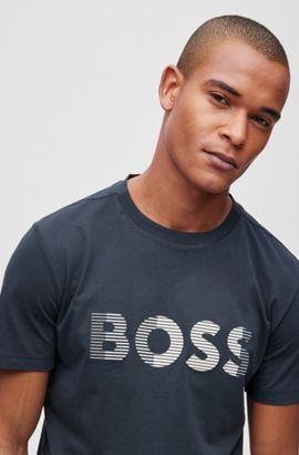 T-Shirts In Blue By Hugo Boss | Men