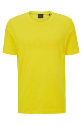 Yellow hugo best sale boss t shirt