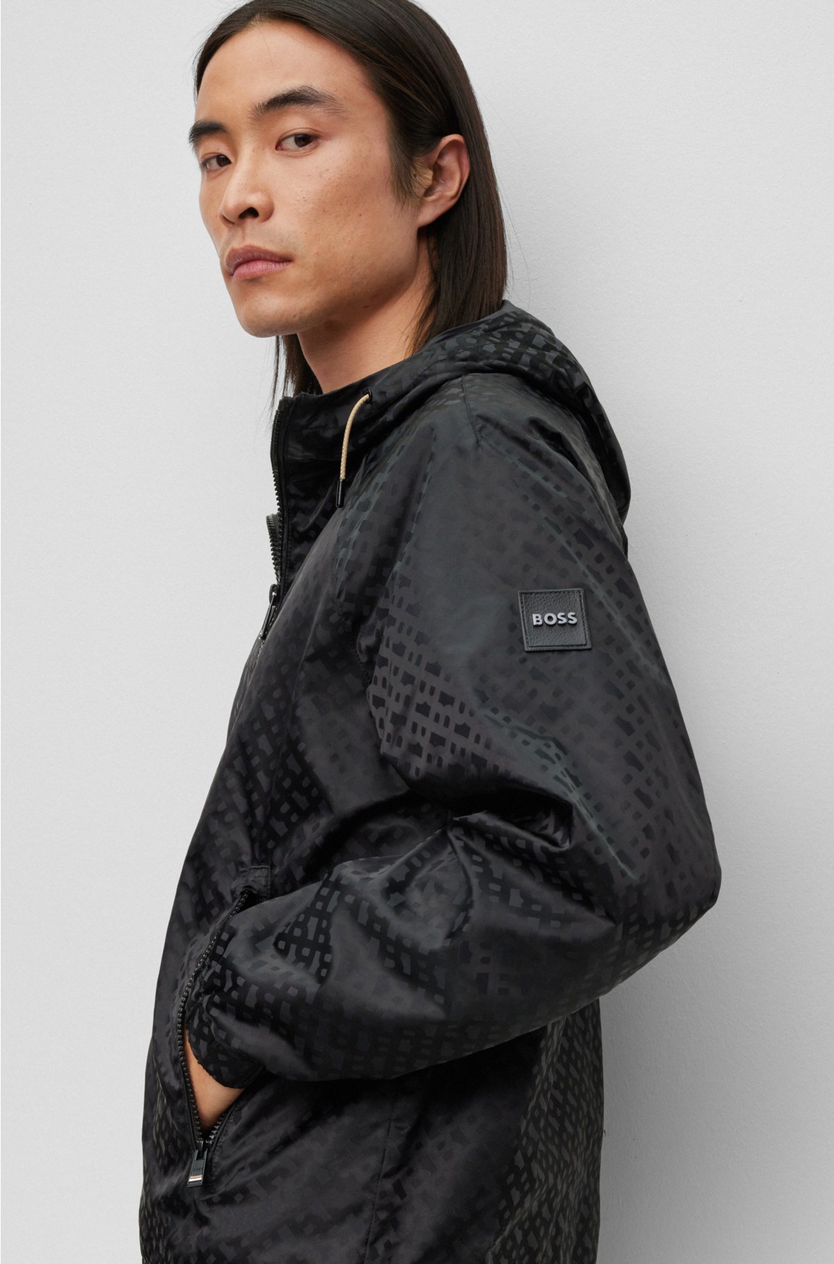 GUCCI Reversible Monogrammed Shell Hooded Jacket for Men
