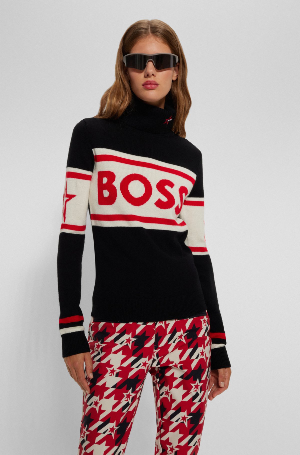BOSS - BOSS x Perfect Moment virgin-wool leggings with branding