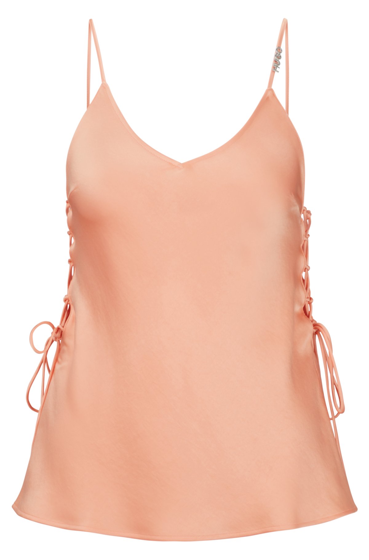 Blossom Lace Cami Bustier Top in Nude Pink - Retro, Indie and