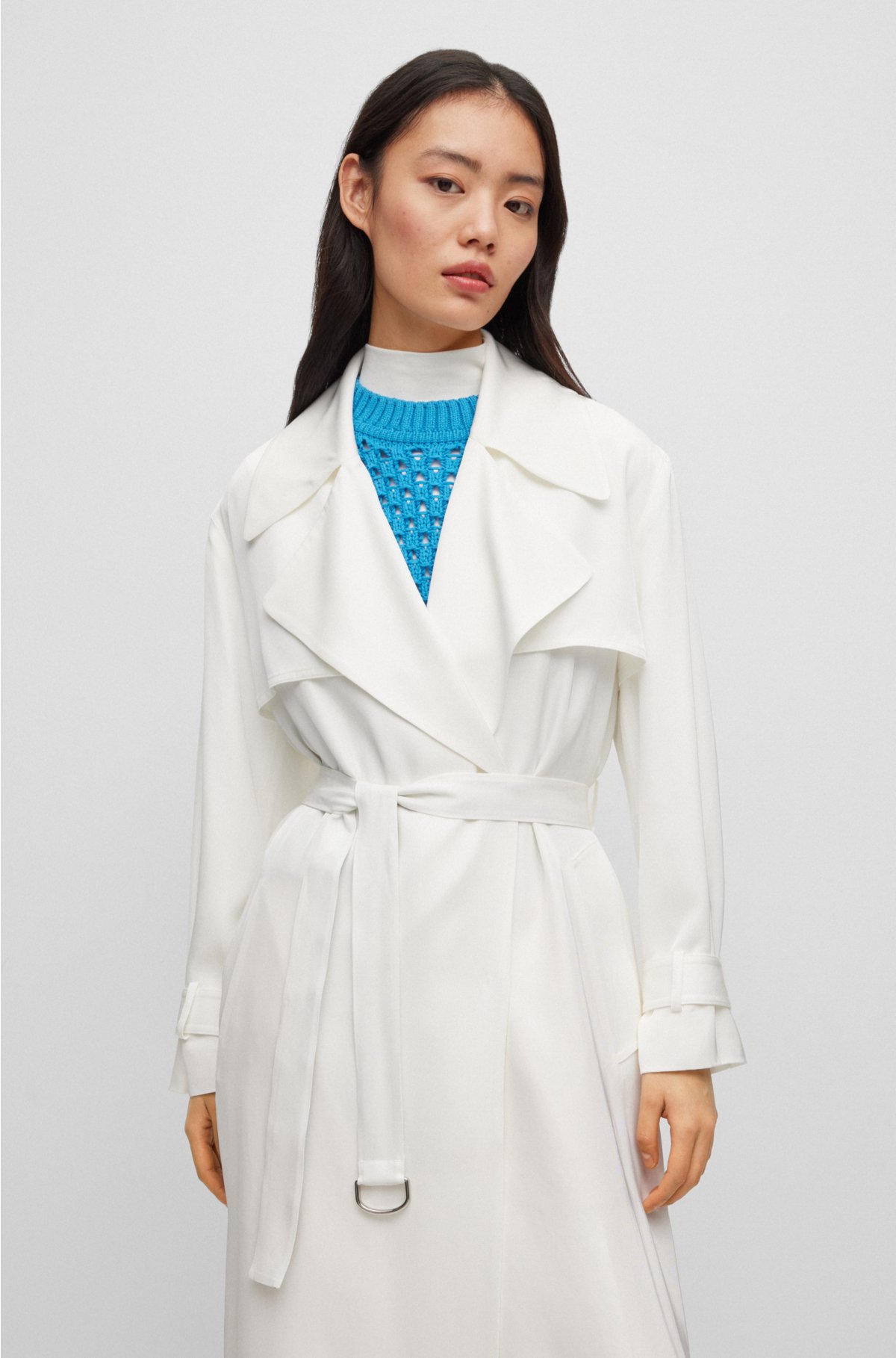 BOSS - Regular-fit trench coat with belt