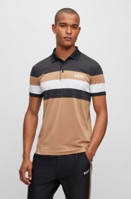 BOSS - BOSS x Matteo Berrettini slim-fit striped polo shirt