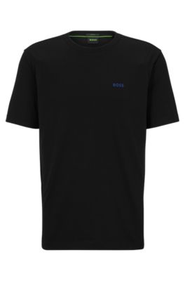 BOSS - Regular-fit T-shirt in stretch cotton with side tape