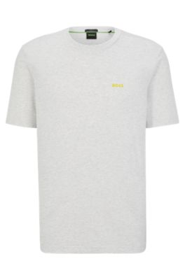 tape cotton T-shirt with BOSS Regular-fit in side - stretch