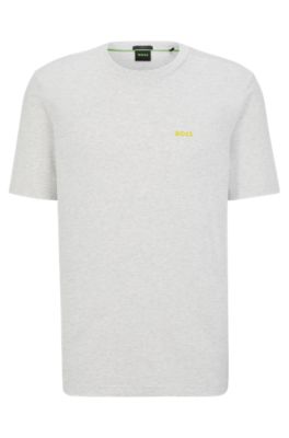 BOSS - Regular-fit T-shirt in stretch cotton with side tape