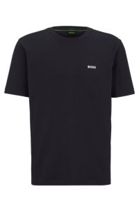 BOSS - Regular-fit tape in cotton T-shirt side stretch with