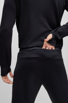 BOSS - Cuffed tracksuit bottoms in active-stretch fabric 