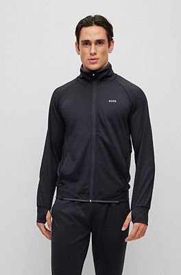 BOSS - Cuffed tracksuit bottoms in active-stretch fabric