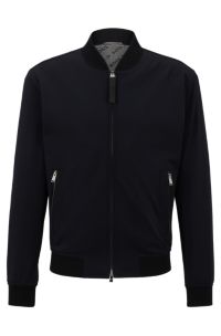 Slim-fit jacket in performance-stretch jersey