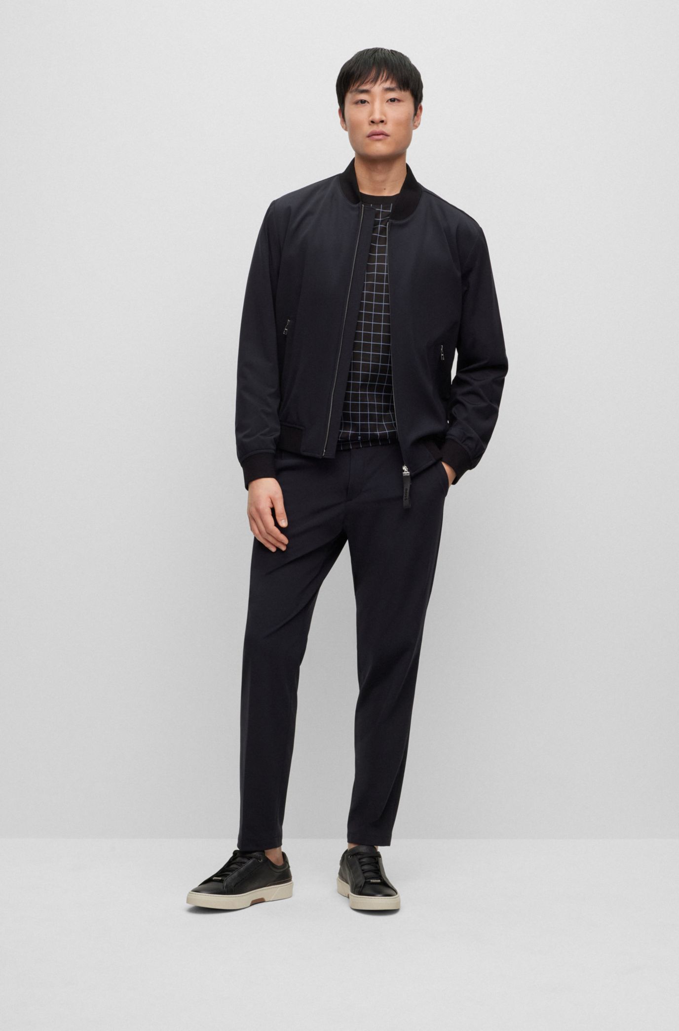 - Slim-fit jersey trousers performance-stretch BOSS in