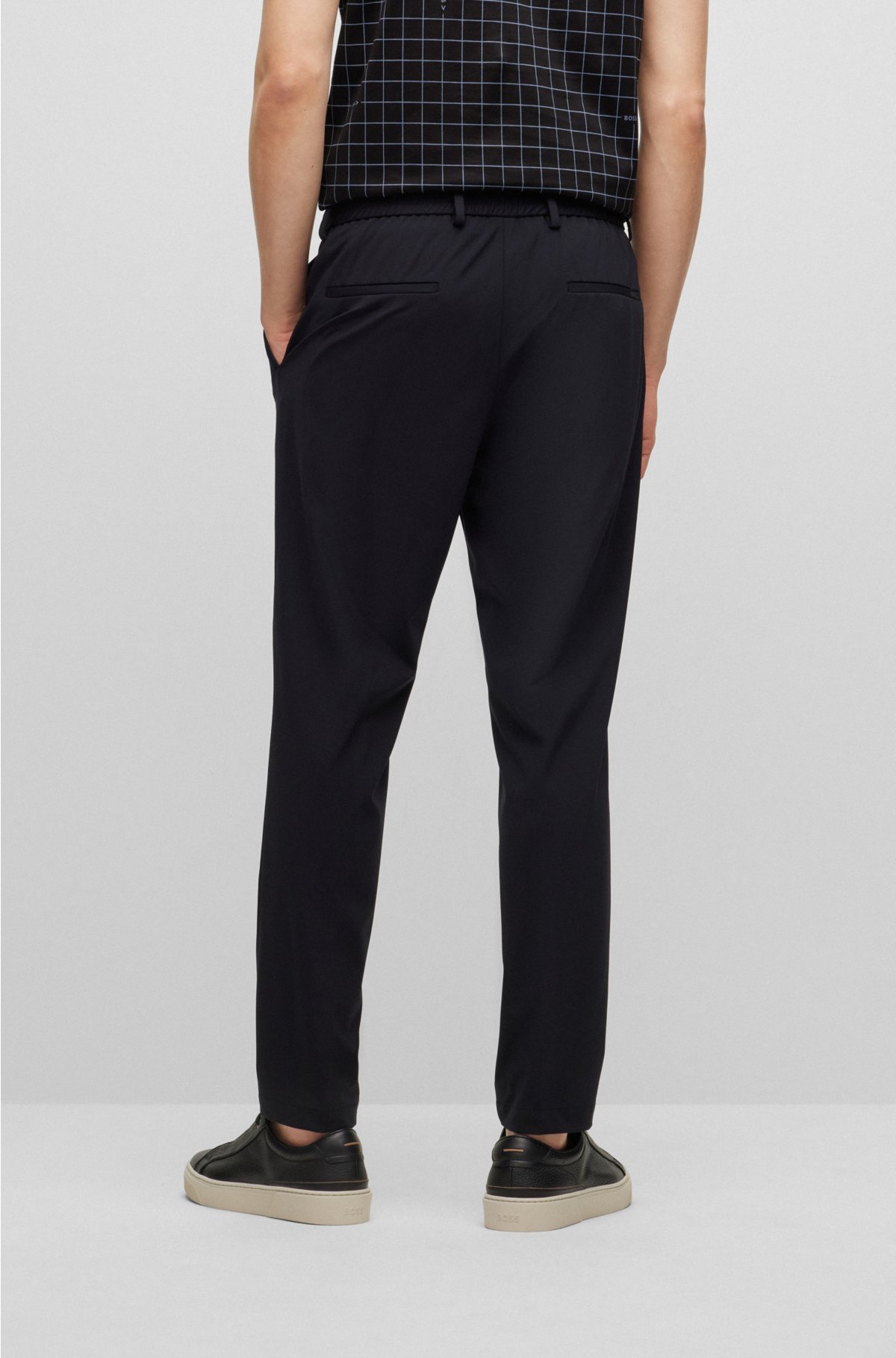 BOSS trousers performance-stretch jersey - in Slim-fit