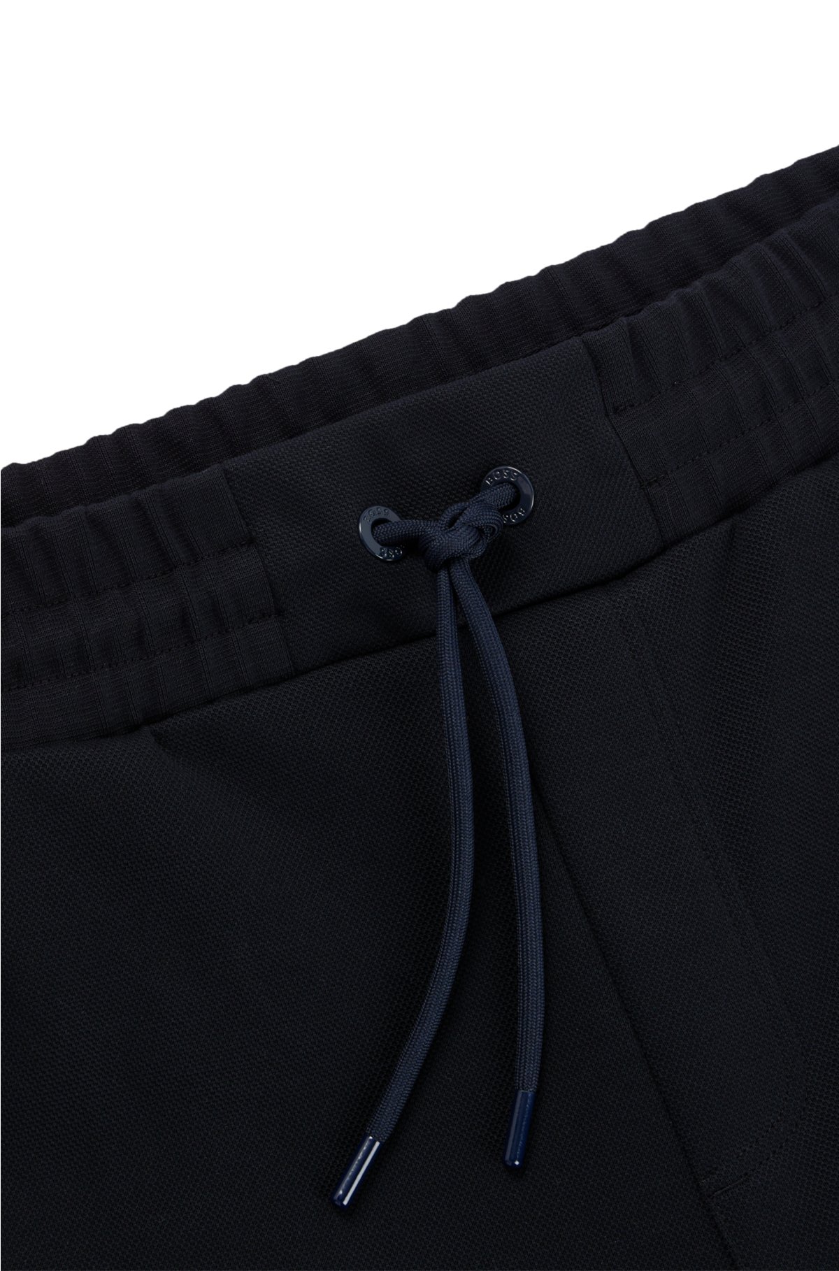 BOSS - Cotton-blend tracksuit bottoms with signature stripes