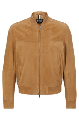 Hugo boss suede bomber hot sale jacket