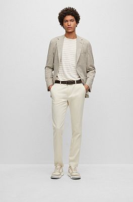 Regular-fit jacket in micro-patterned cloth