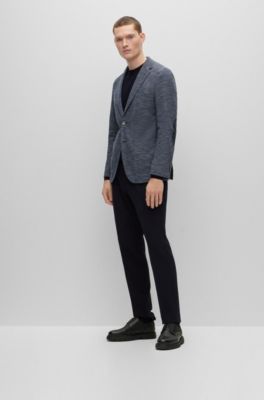 BOSS - Regular-fit jacket in micro-patterned cloth