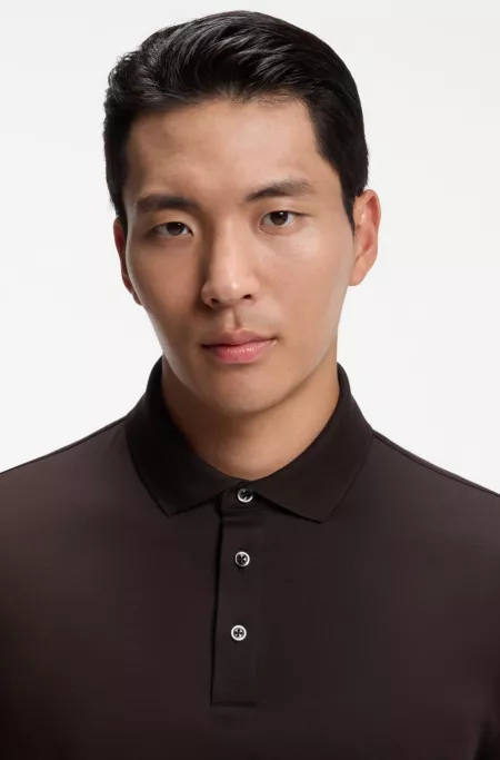 Mercerized-cotton polo shirt
