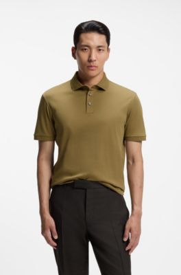 Polo de algod&oacute;n mercerizado, Beige