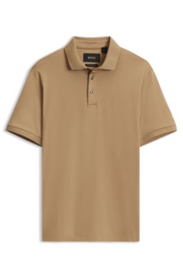 Polo de algod&oacute;n mercerizado, Beige